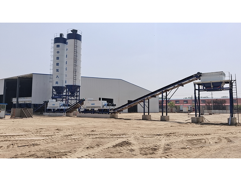 WDJ800型中间皮带式二次搅拌水稳拌合站