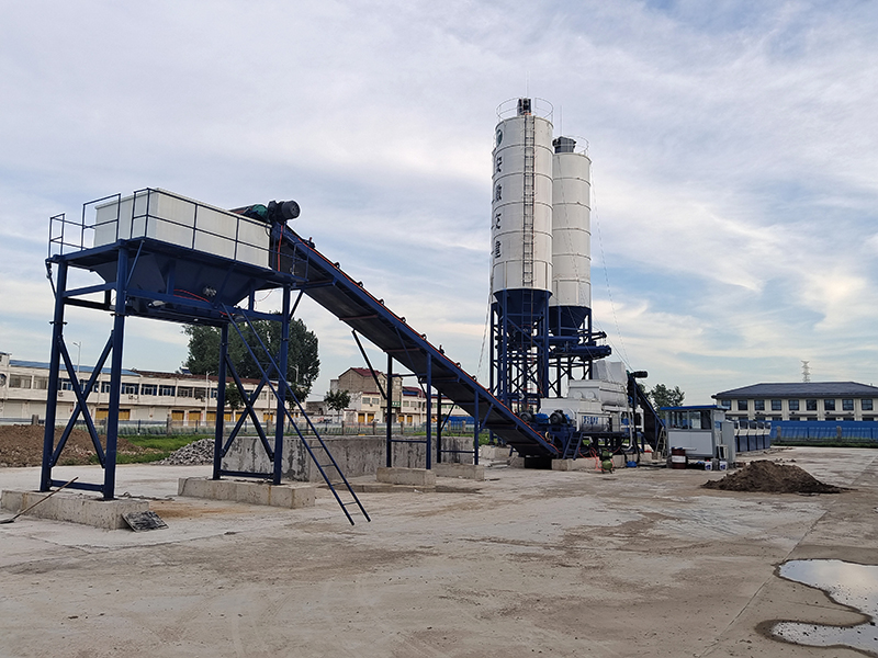 WDJ800型叠加式二次搅拌水稳搅拌站配立式水泥仓