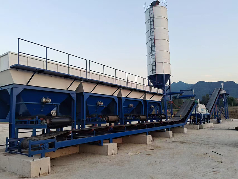 WDJ600型水稳拌合站配立式仓