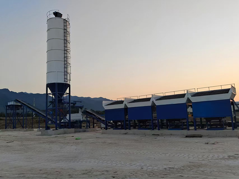 WDJ600型稳定土拌合站配立式仓