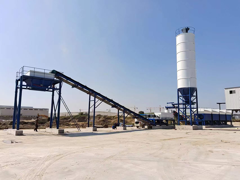 WDJ600型水稳拌和站配立式仓