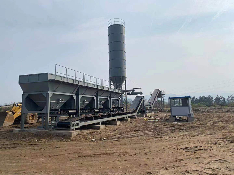 WDJ400型水稳拌和站配立式仓