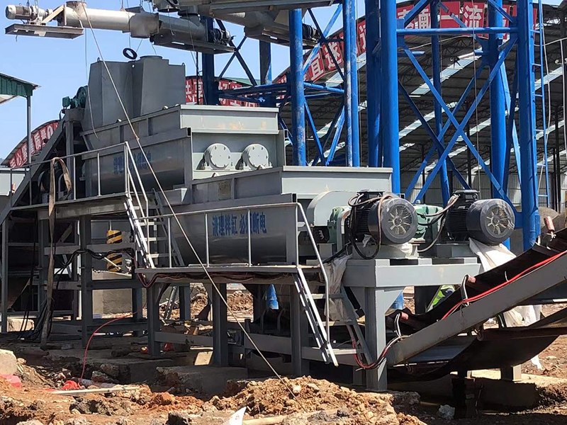 WDJ400型叠加式二次搅拌水稳拌合站