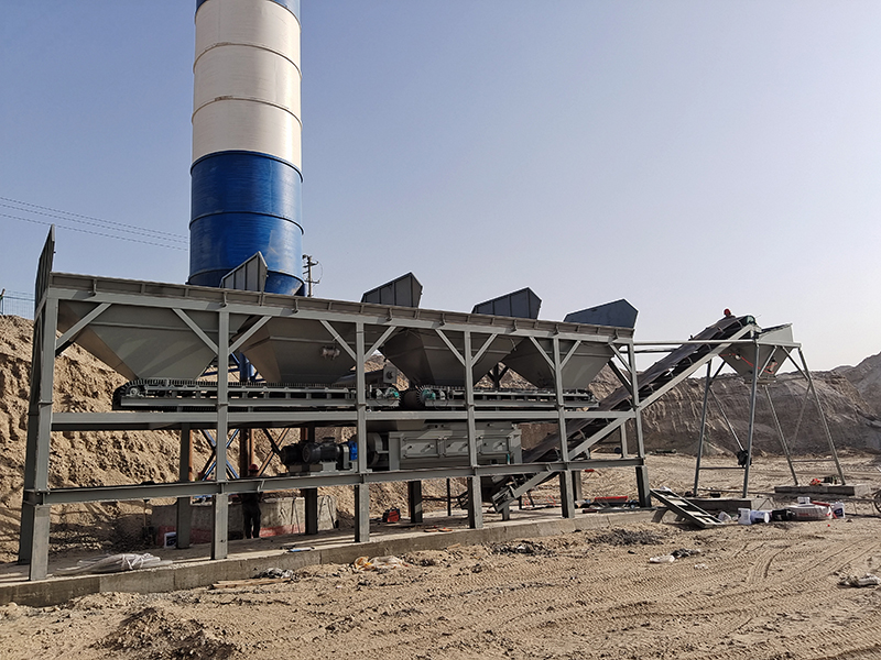 YWDJ300—600移动式免基础水稳站配立式水泥仓