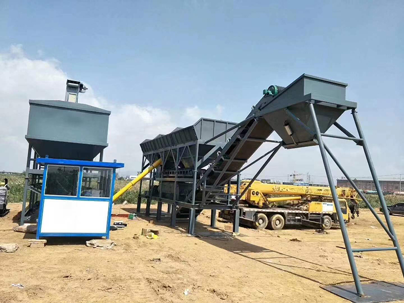 WDJ600型免基础稳定土拌合站