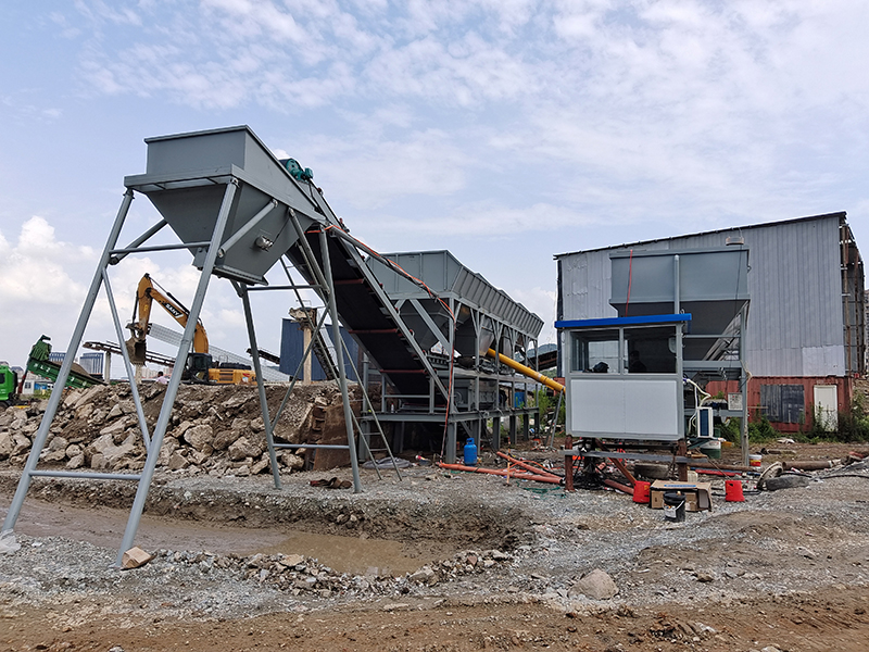 WDJ600型免基础稳定土拌和站